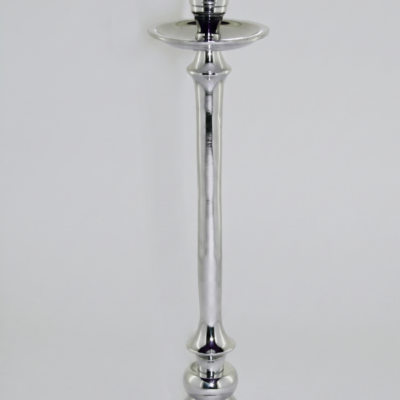 silver-plated taper candle holder