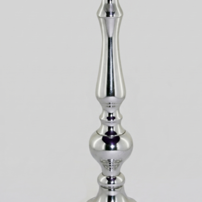polished silver candle holder