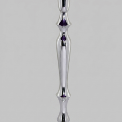Classic Spindle Polished Aluminum Taper Candle Holder