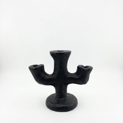 Artisanal Cast Aluminum Candelabra