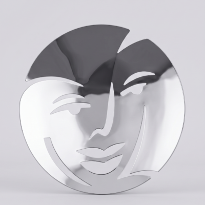 Abstract Face Silhouette Decorative Bowl