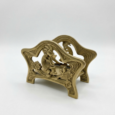 Vintage Brass Kokopelli Napkin Holder
