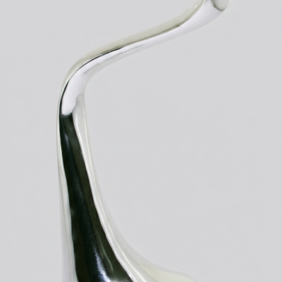 Modern S-Curve Aluminum Taper Candle Holder