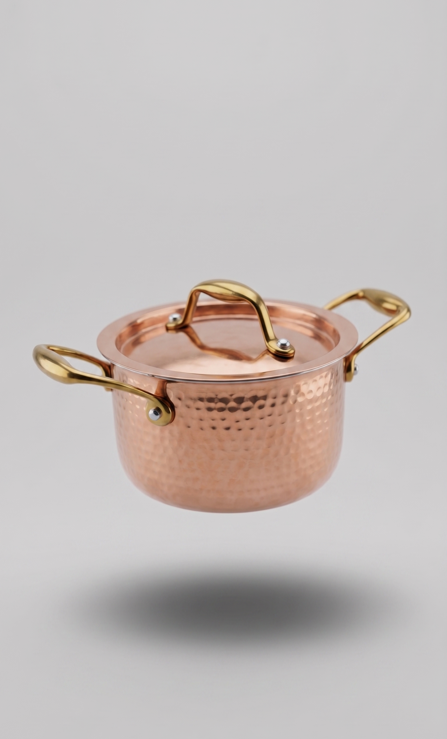 handcrafted copper-plated serving bowl