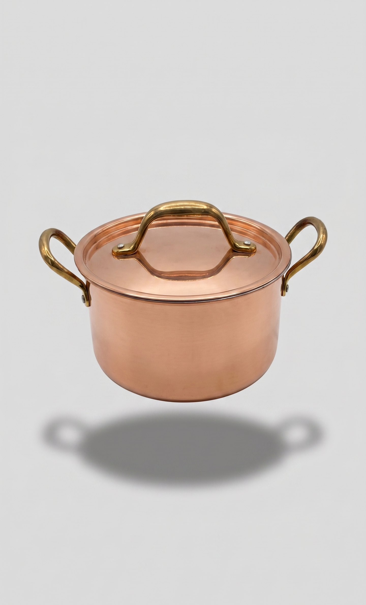 Handcrafted polished copper tea kettle