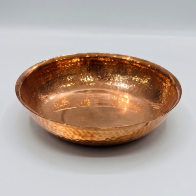 hammered copper serving bowl