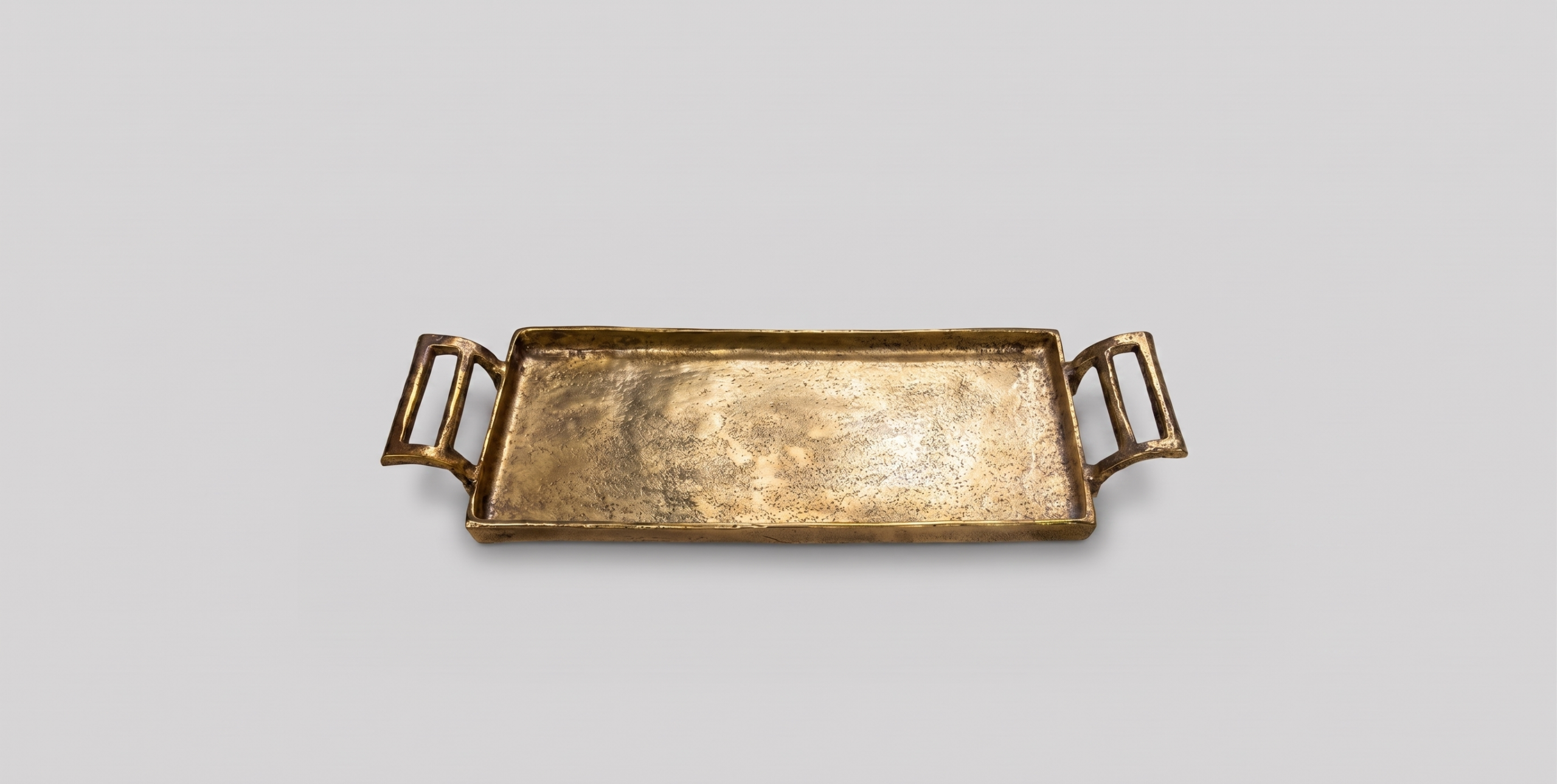 hand-cast aluminum tray