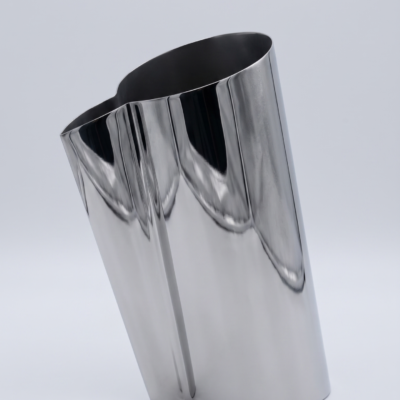 Sculptural Fluid Metal Vase