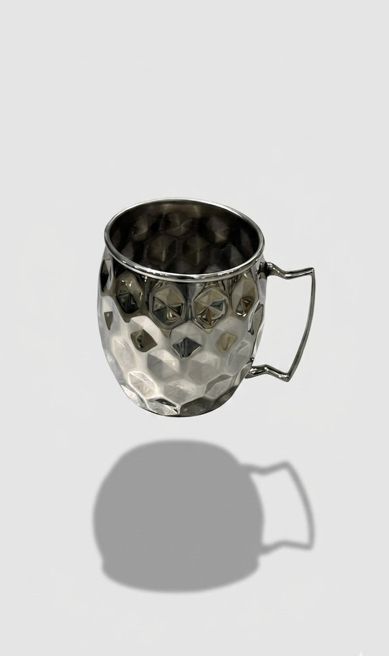 Diamond-Cut Metallic Moscow Mule Mug
