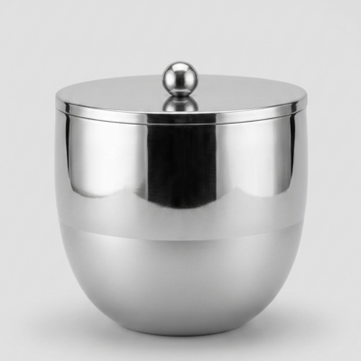 Linear Two-Tone Stainless Steel Ice Bucket