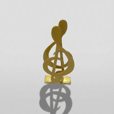 Cadence Matte Gold Treble Clef Napkin Holder
