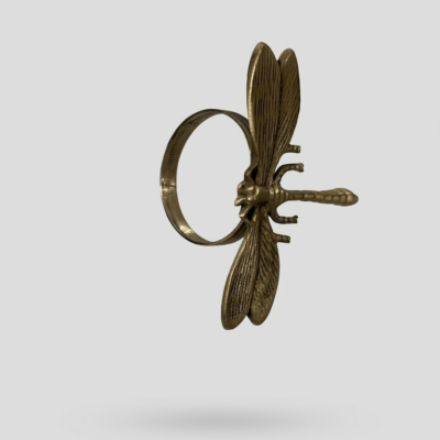 Antique Brass Dragonfly Napkin Ring