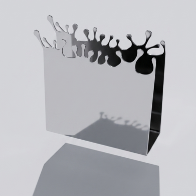 Chrome Splash Sculptural Napkin Holde