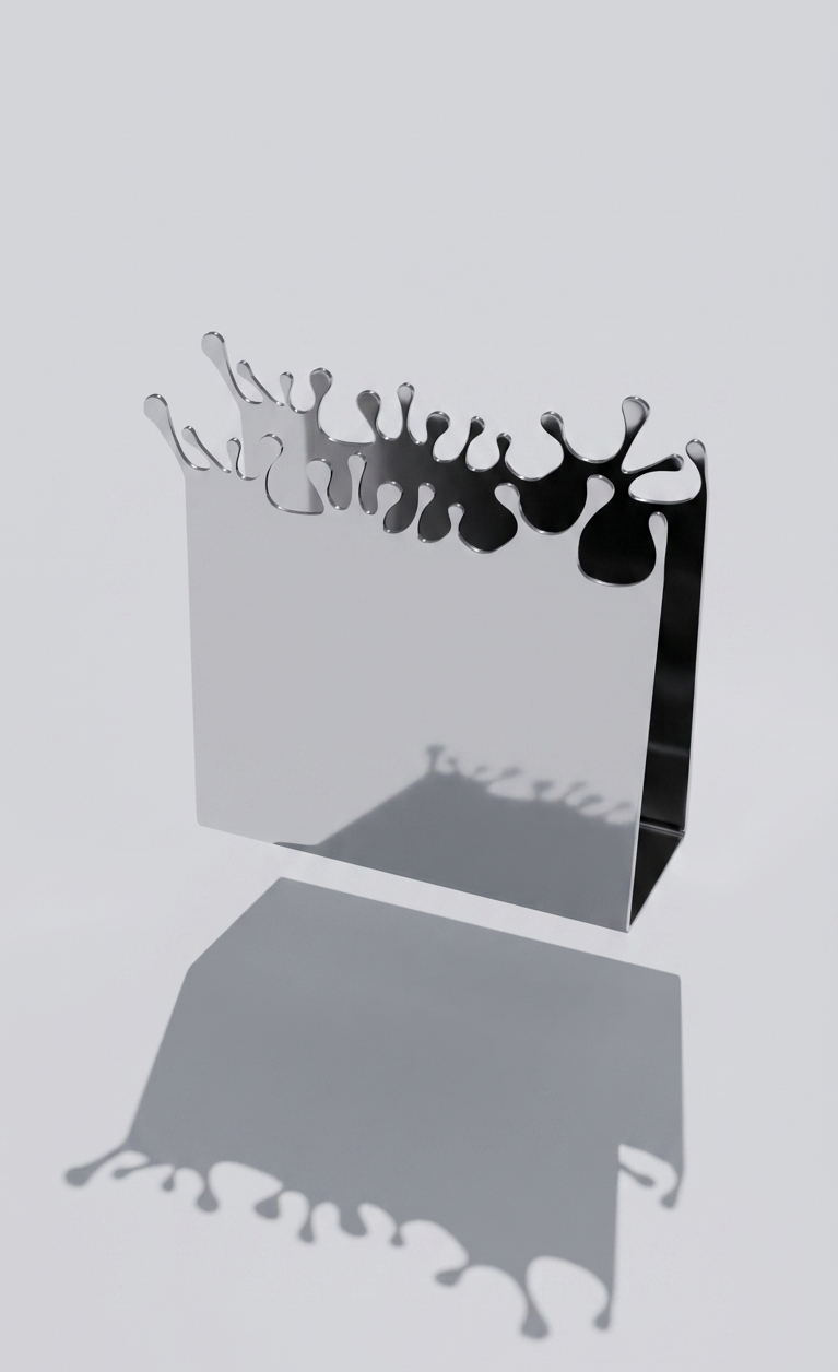 Chrome Splash Sculptural Napkin Holde