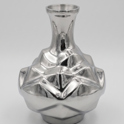 Sculptural Fluid-Facet Vase