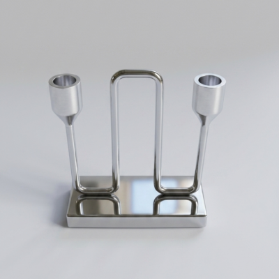 Modern Geometric Double Taper Candle Holder