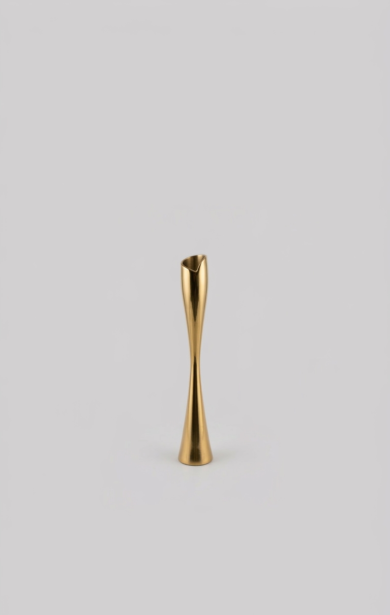 Linear Minimalist Gold Vase