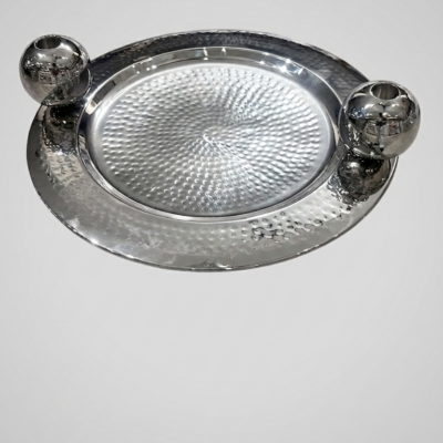 Aura Spherical Hammered Metal Tray