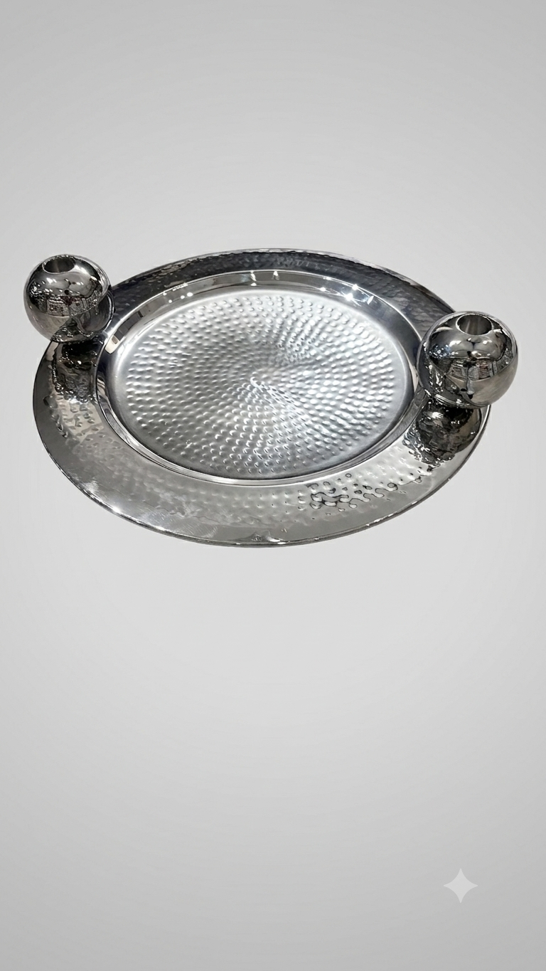 Aura Spherical Hammered Metal Tray