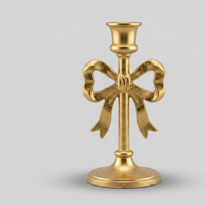 Bella Bow Taper Candle Holder